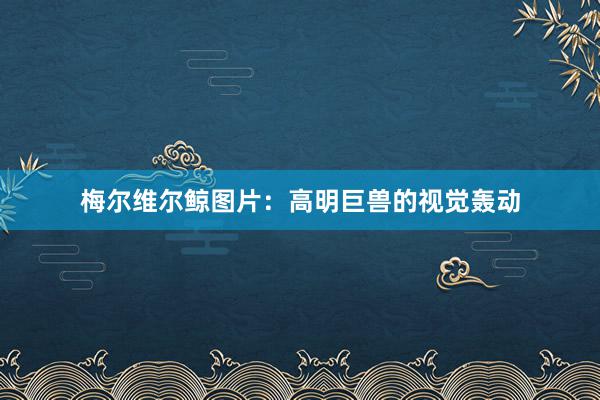梅尔维尔鲸图片：高明巨兽的视觉轰动
